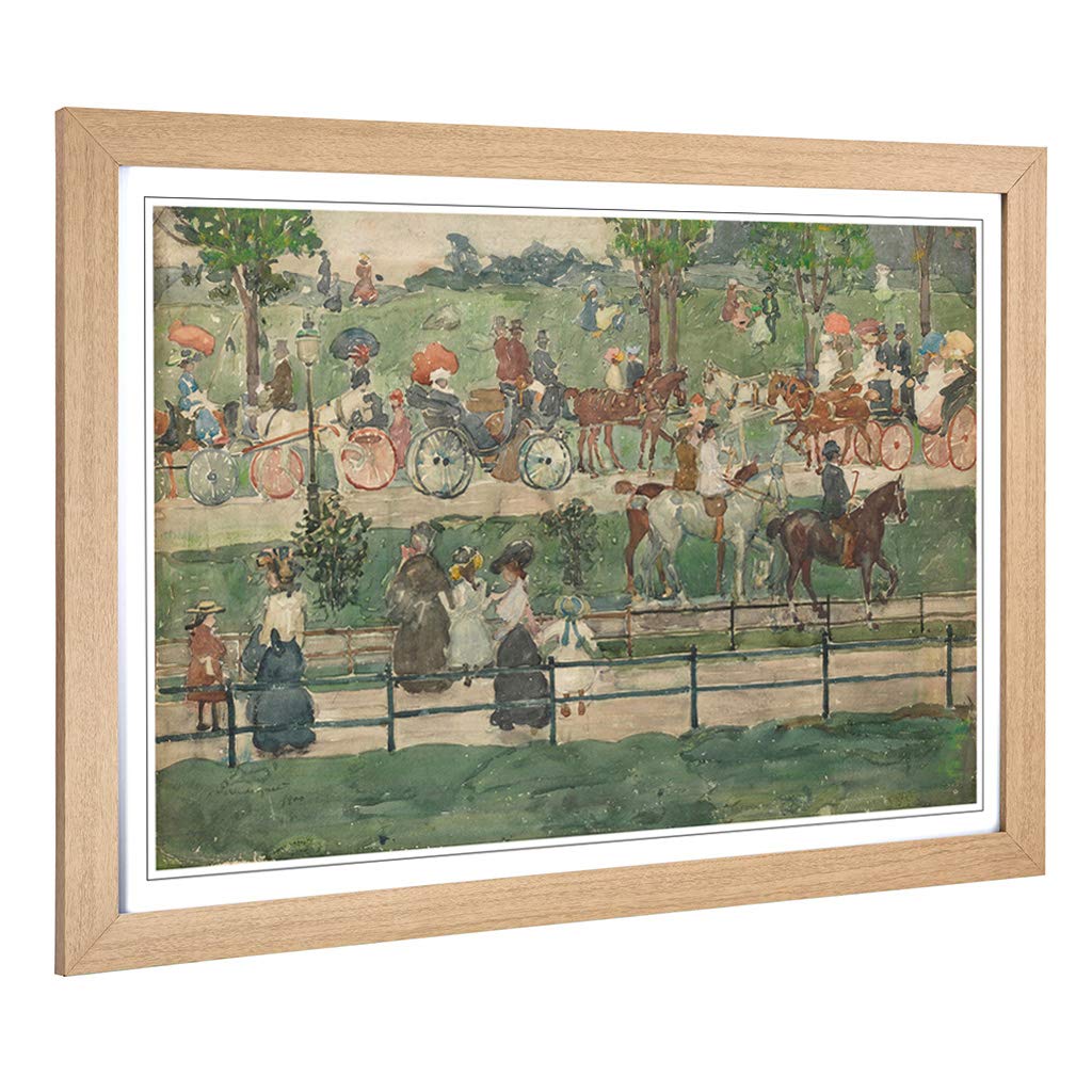 Big Box Art Framed Print of Maurice Pendergrast Central Park Design | Wall Art Picture | Home Decor for Kitchen, Living Room, Bedroom, Hallway, Oak, A2 / 24.5x18 Inch / 62x45cm