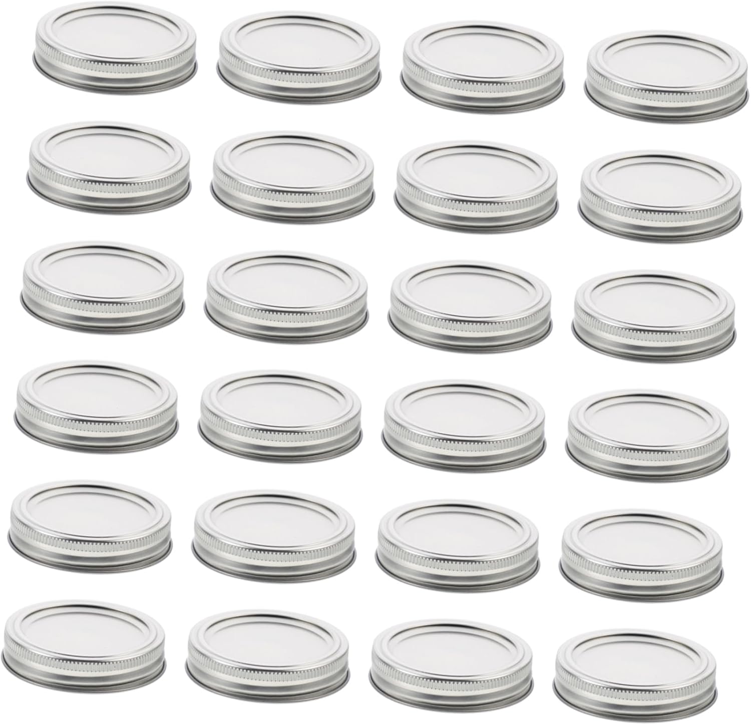 50sets Practical Split-type Jar Lids Tinplate Covers for Standard Mouth Mason Jars Airtight Design Easy to Clean and Reusable for Canning and Food Preservation