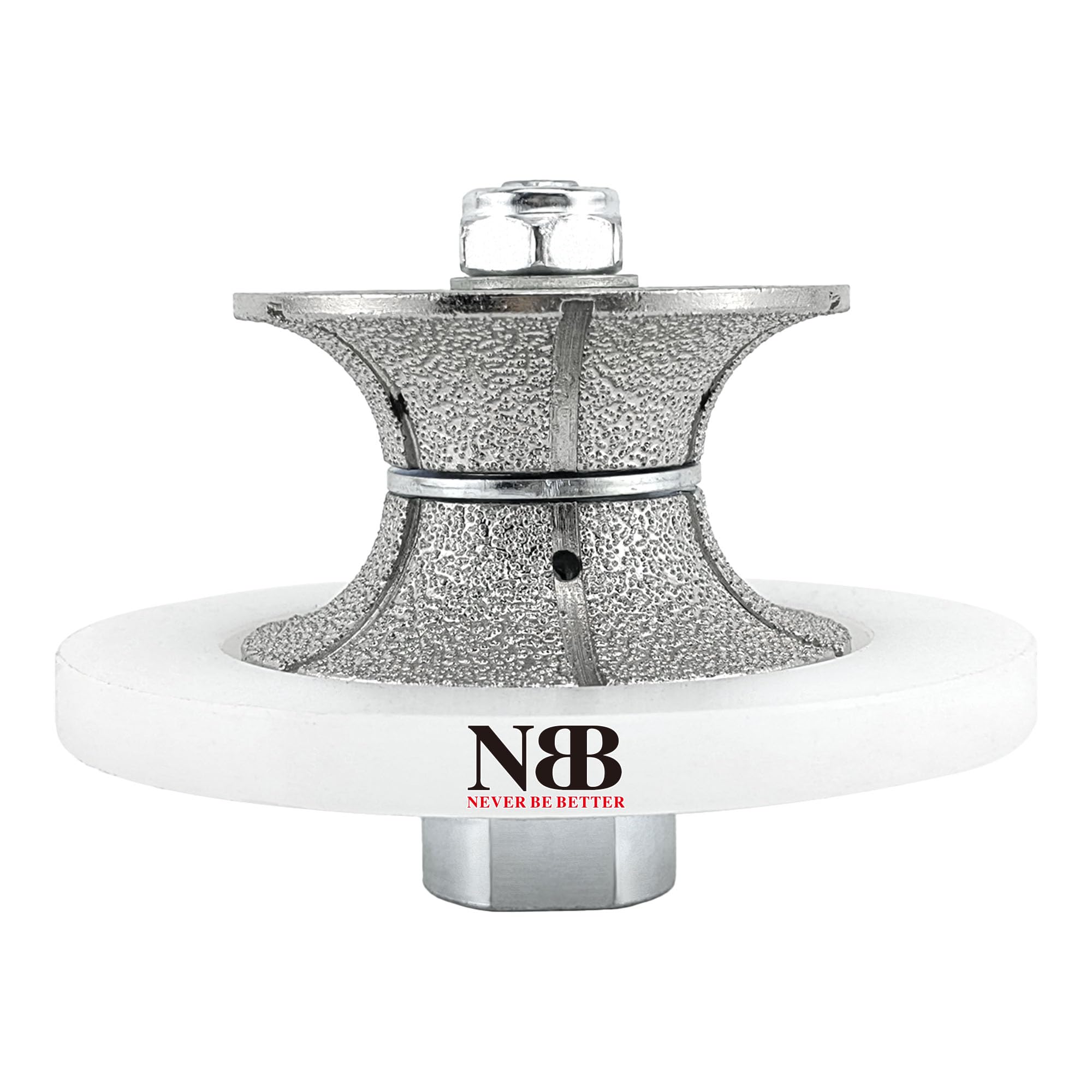 NBB Diamond Profile Wheel Diamond Router Bit Diamond Milling Drill Chamfer Bit Grinding Wheel for Profiling Porcelain Tile Ceramic Granite Marble Stone Use on Angle Grinder (Full-Bullnose V30)