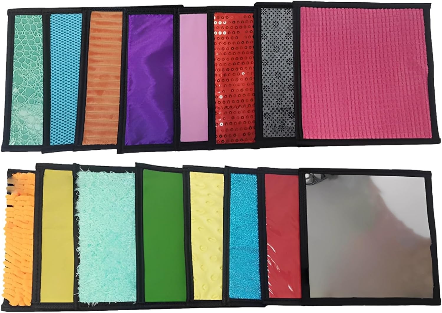 16 Pcs Sensory Mats for Youngsters with Autism, Colorful Floor Tiles, Sensory Integration Therapy Toys, ADHD Calming & Stress Relief