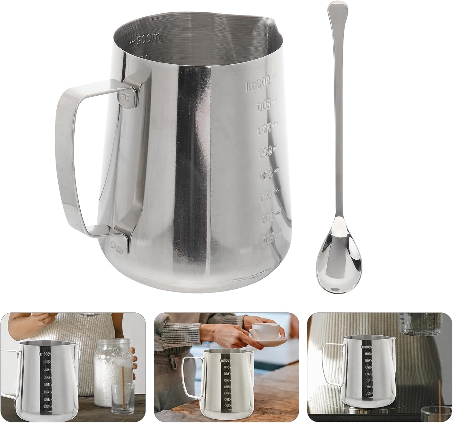 1 set Candle Making Pouring Pot Stirring Spoon Mocha Cup Double Boiler Wax Melting Pot Dripless Pouring Spout Design Finish