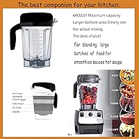 Vista 5 de Blender Pitcher 64oz Low-Profile, Compatible with 780 75-0 75-00 5000 5200 7800 Vm0102 Vm0103 Vm0197 E310 Professional/Commercial/ClassicSeries etc