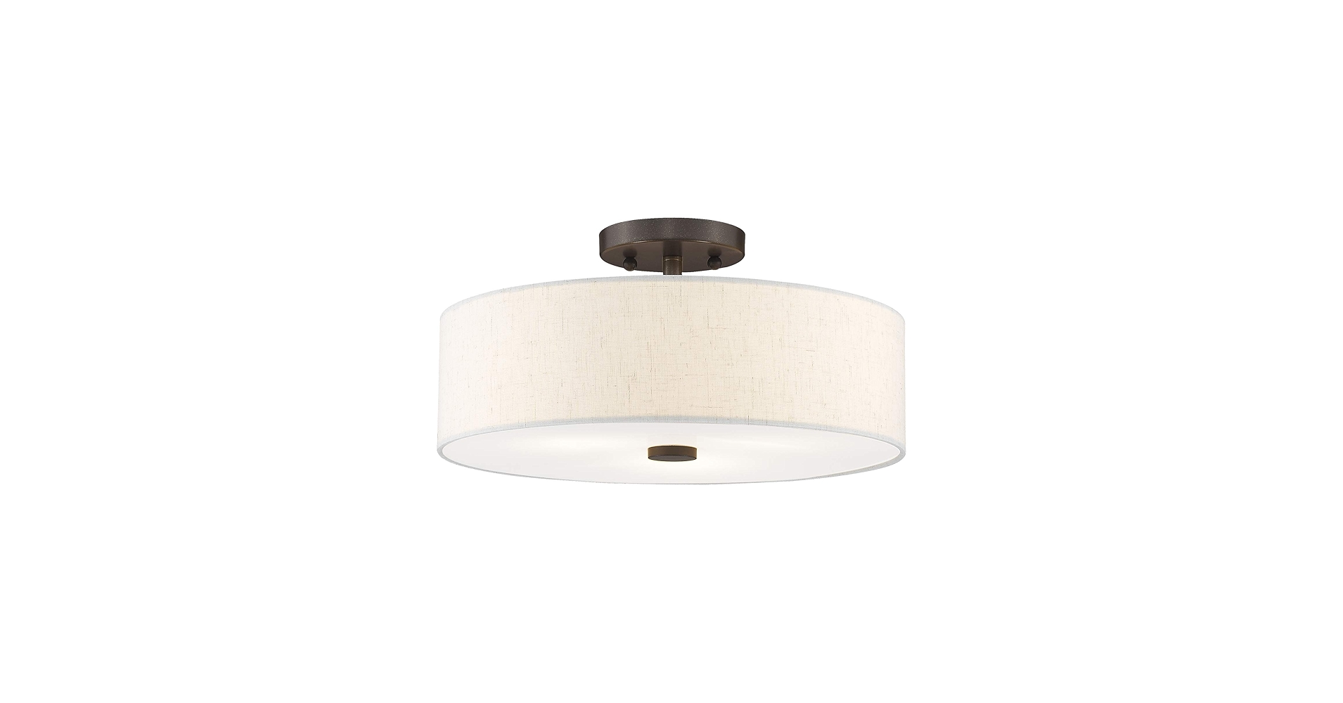 Livex Lighting 52135-92 Meridian Collection 3-Light Semi Flush