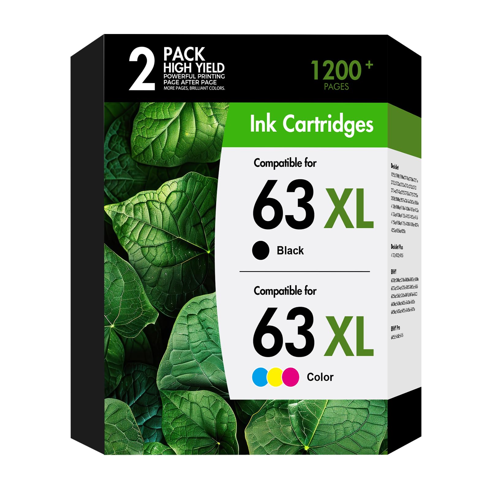 302 XL Cartucce d'inchiostro Sostituzione per 302 XL Nero e Colore per Envy 4520 4527 4522 4525 Officejet 3833 3830 3835 3834 4650 4652 5220 DeskJet 2130 3630 3636 Stampante (1 Nero, 1 Tri-Colore)