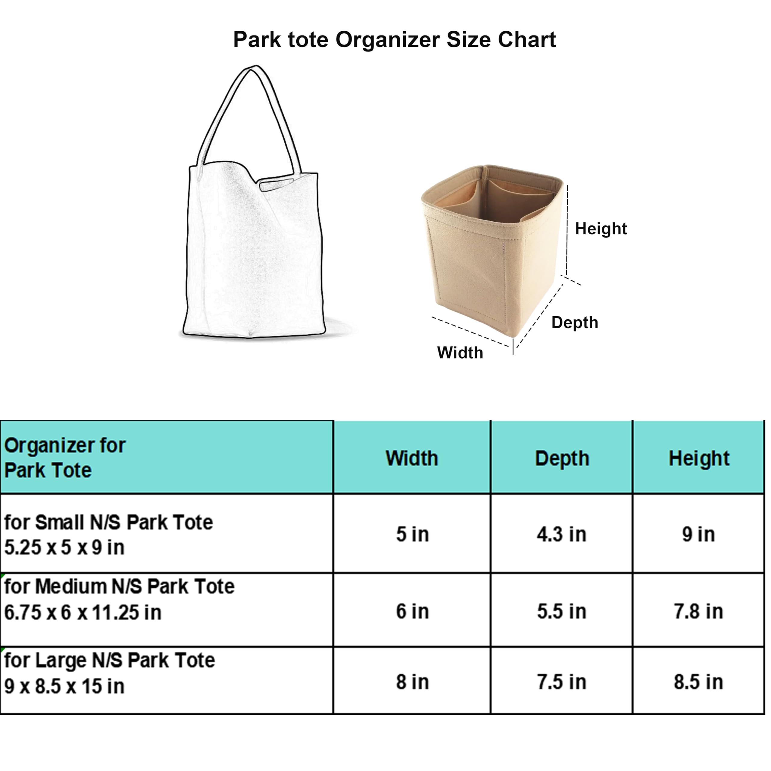ROWEPOTTERY　小物入れ Amazon.com: KMKaiMao Purse Organizer for The Row N/S Park Tote,The