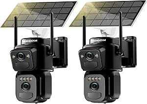 BEENOCAM 4K Solar Security Cameras Wireless Outdoor, Dual Lens 360°PTZ Solar Cameras for Home Security with Color Night Vision,PIR Human Detection, Auto Tracking,Spotlight/Siren Alarm,2.4/5Ghz WiFi asin的图片