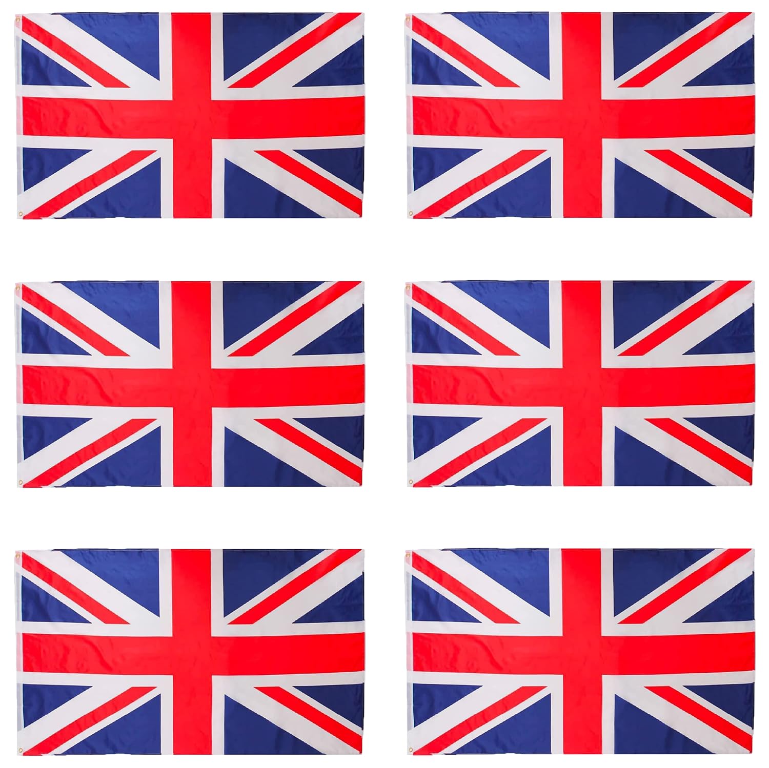 Bandiera King Coronation Union Jack su bastoni, AhfuLife 12/24 bandiere britanniche a doppia faccia con asta bianca da 30 cm per decorazione per feste di strada incoronazione (14 x 21 cm