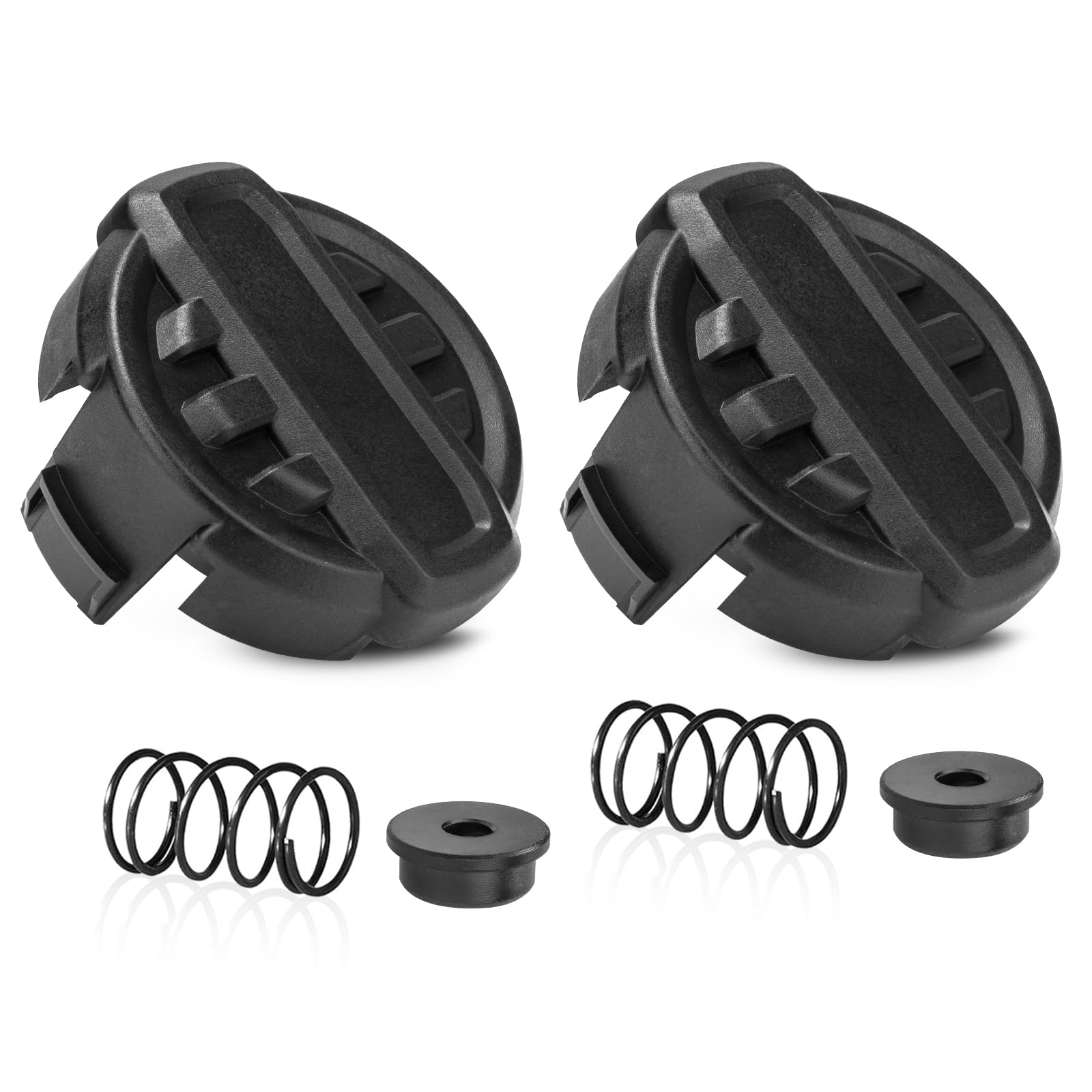 DWO1DT995 Weed Trimmer Head Replacement for Dewalt String Trimmer Head Parts, Dewalt Weed Wacker Head with Weedeater Cap and Spring, Dewalt Weed Trimmer 20V Parts DCST922P1 DCST922B DCST972X1 (2 Pack)