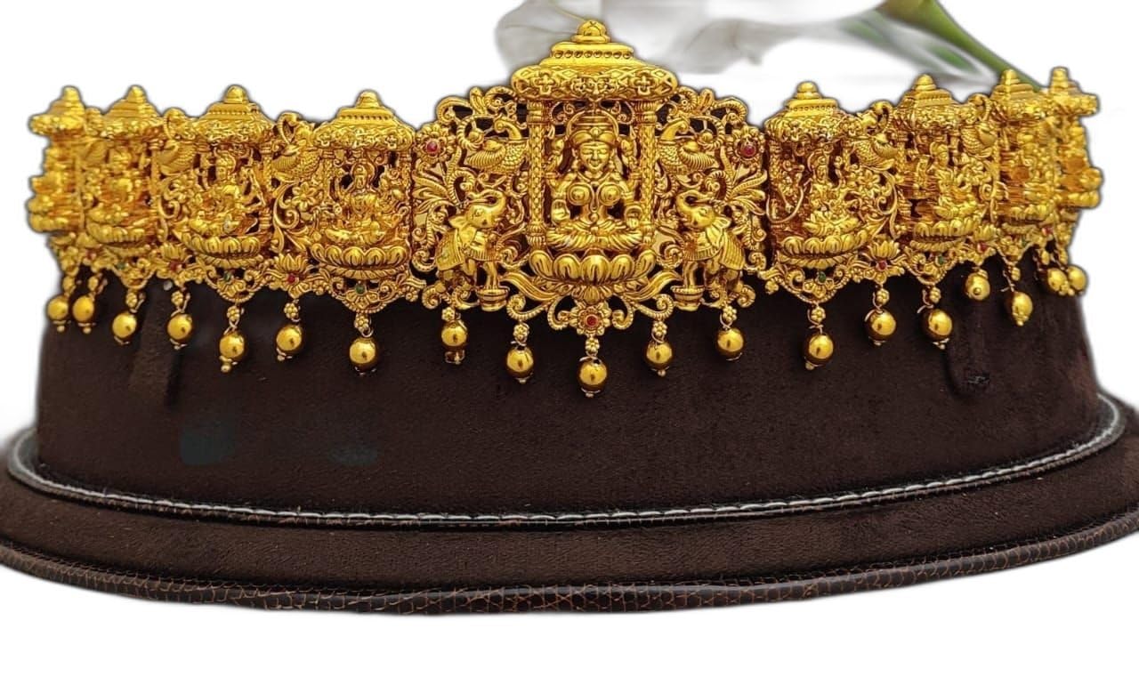 KGR Splash Emporium Traditional Laxmi DesignS Cloth Saree Waist Belt Stretchable Embroidery Kamarpatta Golden colour Kamarband for Women Temple Jewellery (B0DHHDD513) Amazon Price History, Amazon Price Tracker