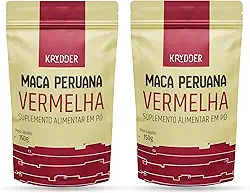 2 x Maca Peruana Vermelha Em Pó Premium - 150G Pura Energia Natural - Gelatinizada - Para Homens e Mulheres - Maca Peruana Importada - Pura Sem Aditivos - Krydder Superalimentos (2)