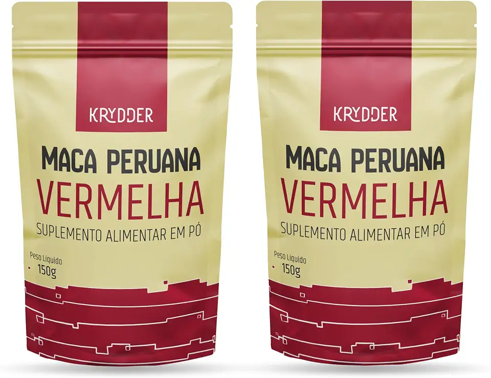 2 x Maca Peruana Vermelha em Pó Premium Gelatinizada 150g Krydder | Importada dos Andes Peruanos: Pura e selecionada para quem busca mais energia, vitalidade e equilíbrio para o dia a dia