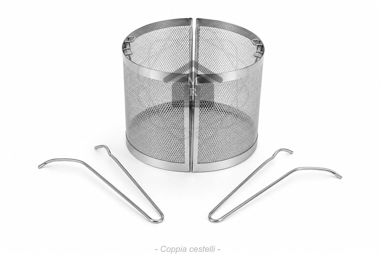 Pentola Cuoci pasta 24 cm Acciaio Inox 18/10 con 2 Cestelli Induzione Gourmet Mepra