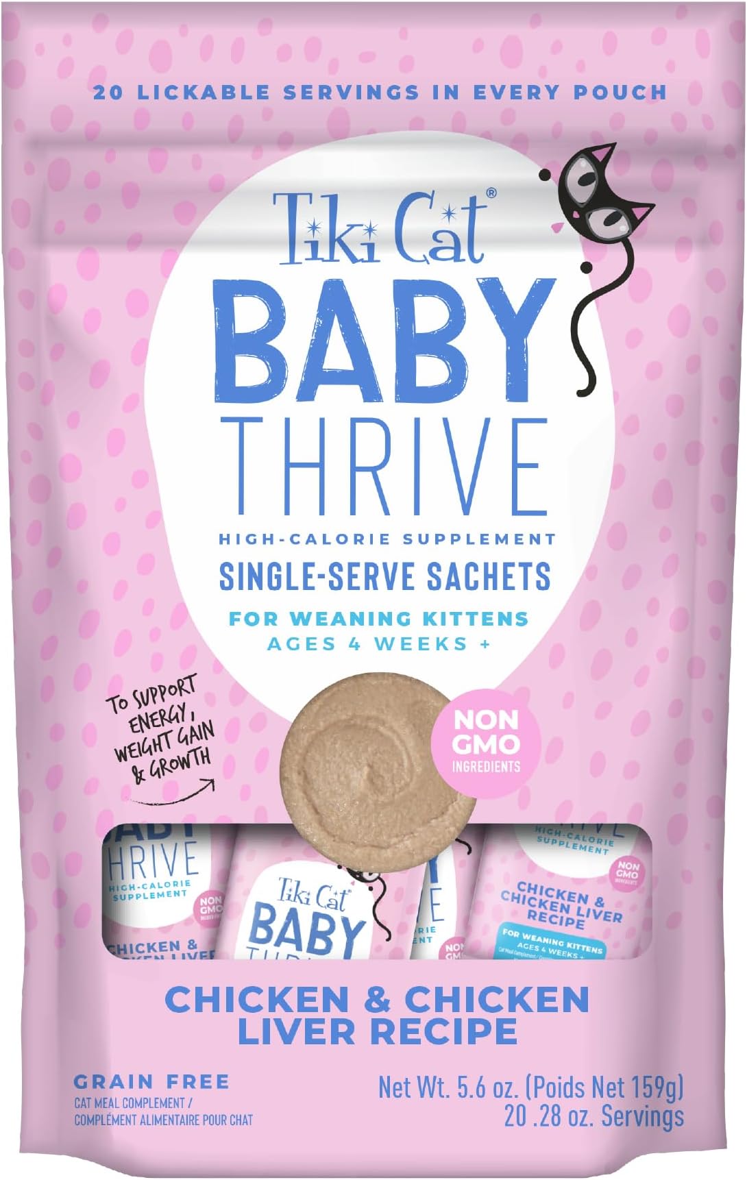 Cat Thrive Kitten Chicken Leater 5.3oz, 8 Count