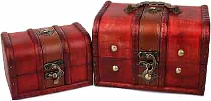 Amazon.com: Coolrunner 2pcs Antique Vintage Wooden Box Stamp