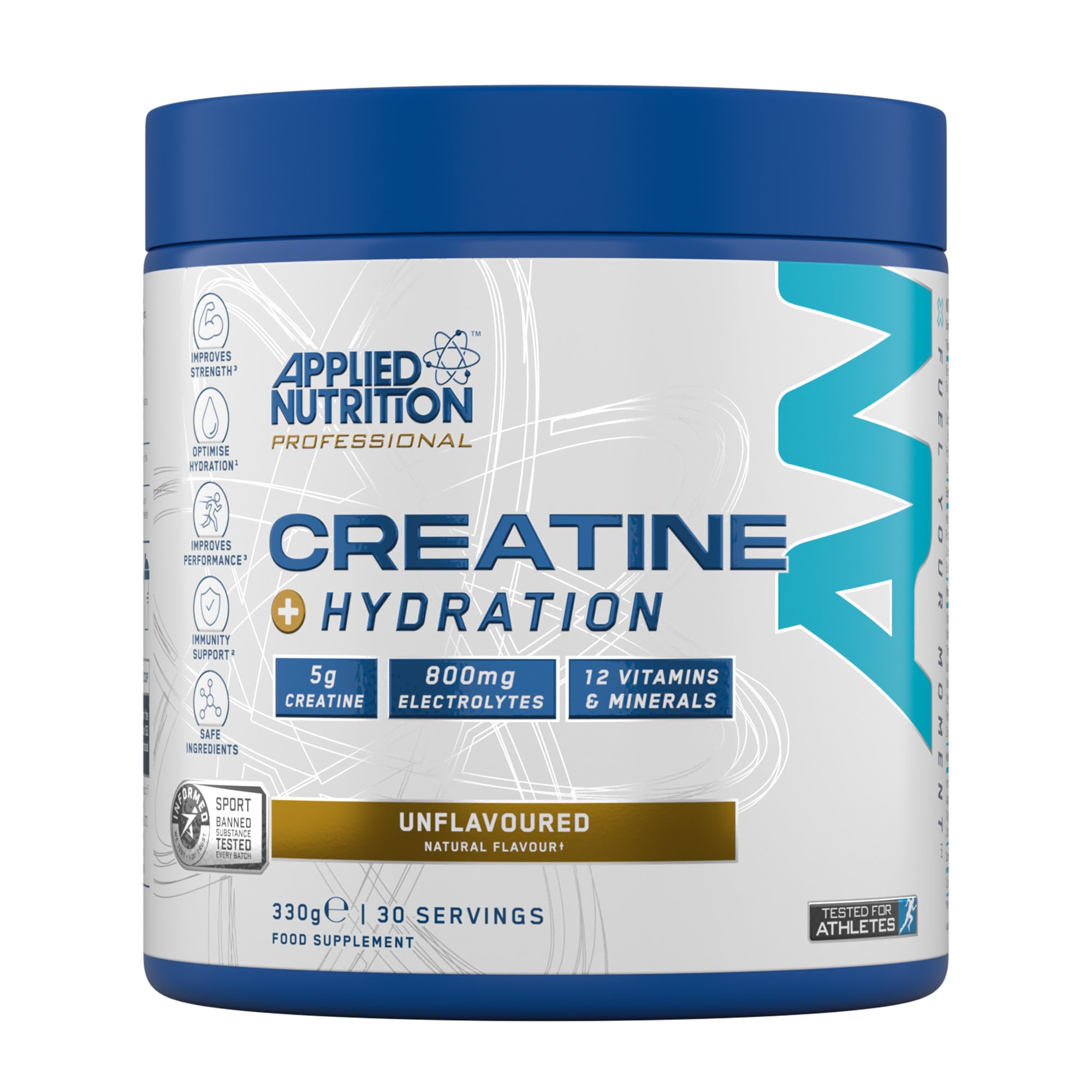 Applied Nutrition Creatine + Electrolytes Hydration Powder Unflavoured Flavour - 330G