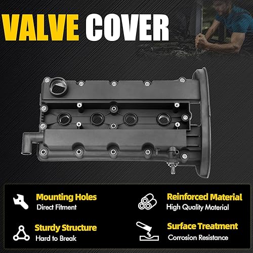 Miniatura 5 de MILIPARTS Cubierta de válvula de motor compatible con Chevy Aveo Optra 2005 Pontiac Wave 1.6L Reemplazo 96473698 96473 964-73-698