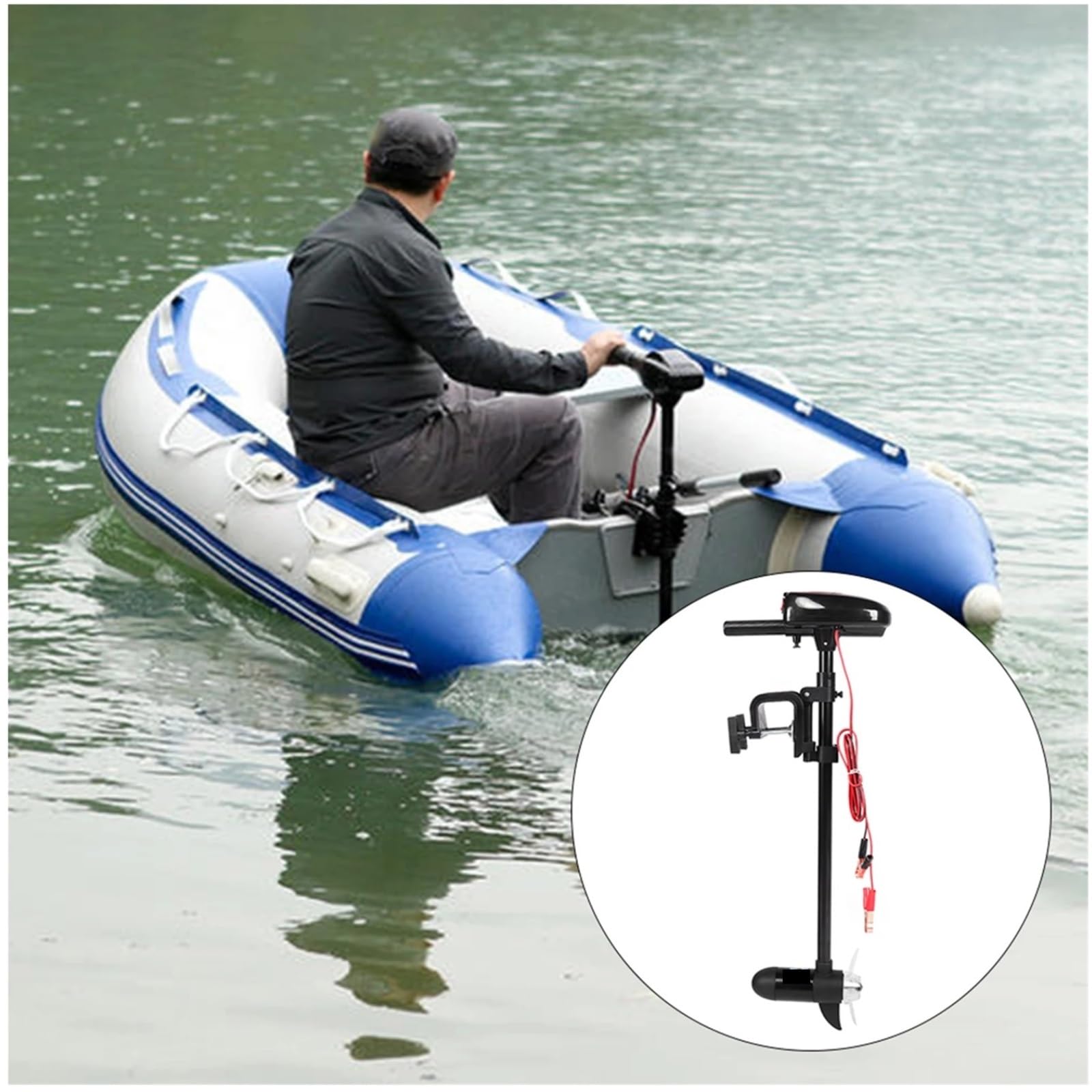 Silnik Zaburtowy, Silnik Elektryczny 12V, Kajak Szturmowy, Ponton, Łódź Rybacka, Napęd Śmigłowy dla łodzi