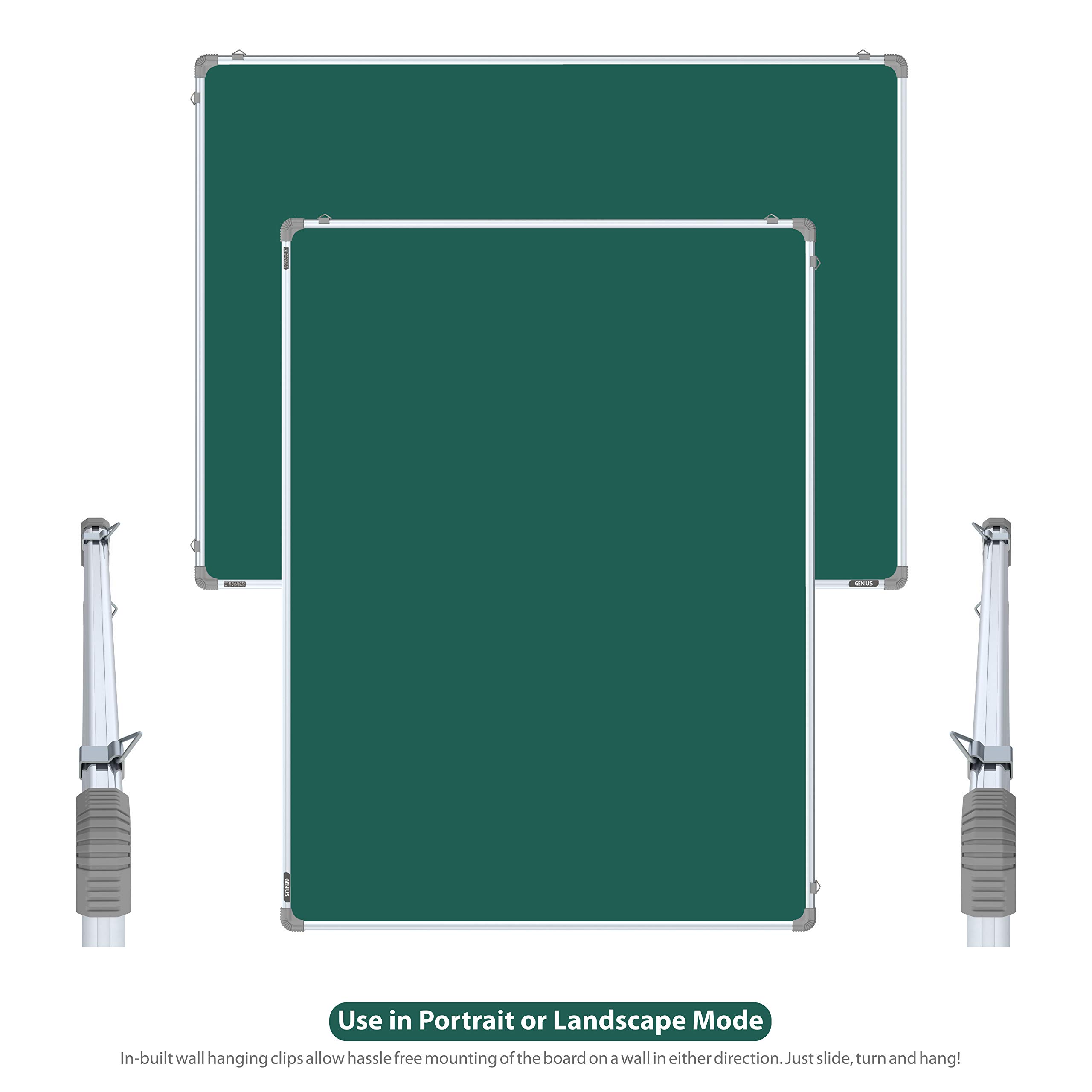 Pragati Systems® Genius Melamine (Non-Magnetic) Green Chalkboard