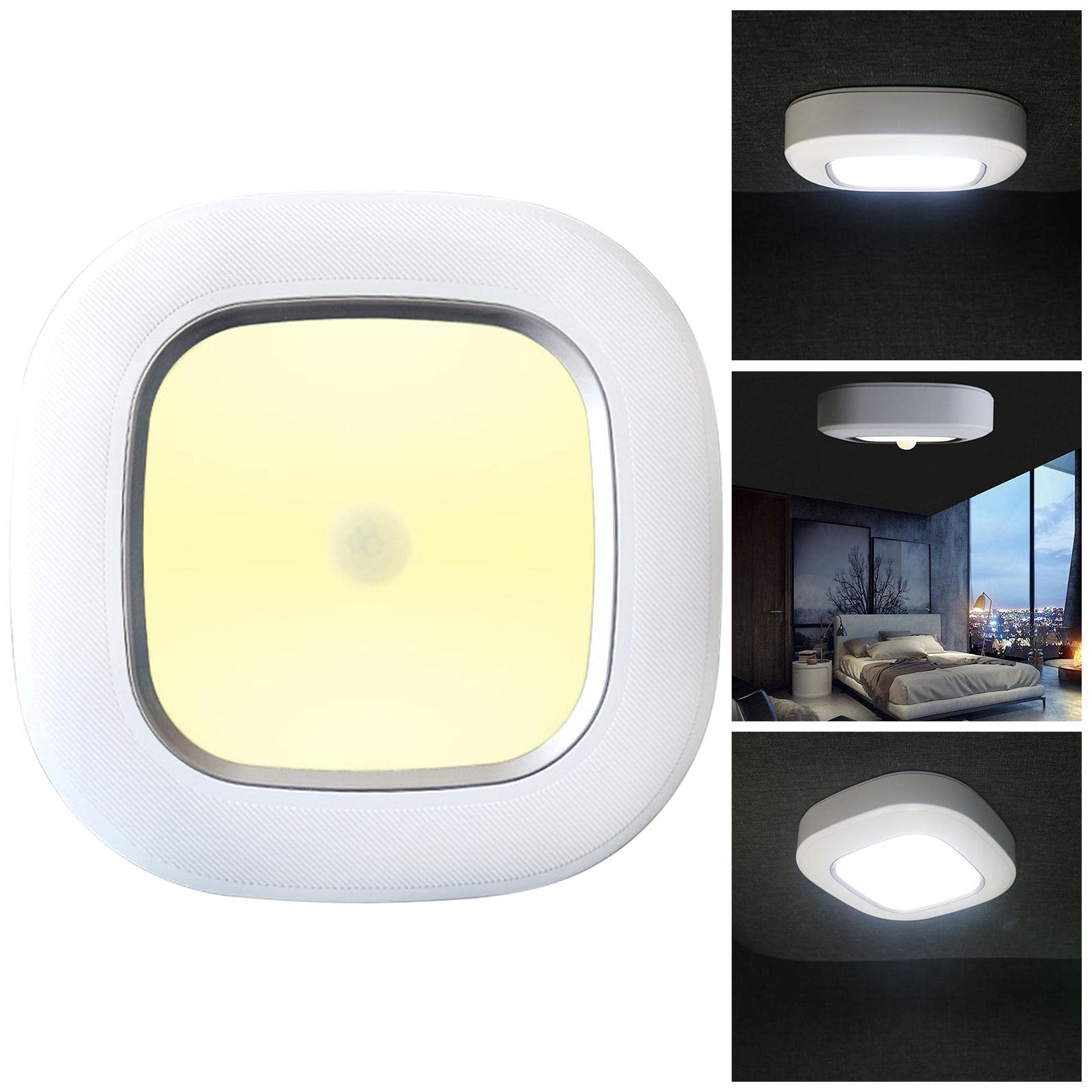 Motion Sensor Square LED Ceiling Light Flush Mount Garage Wall Lamp Warm White Light-image-38