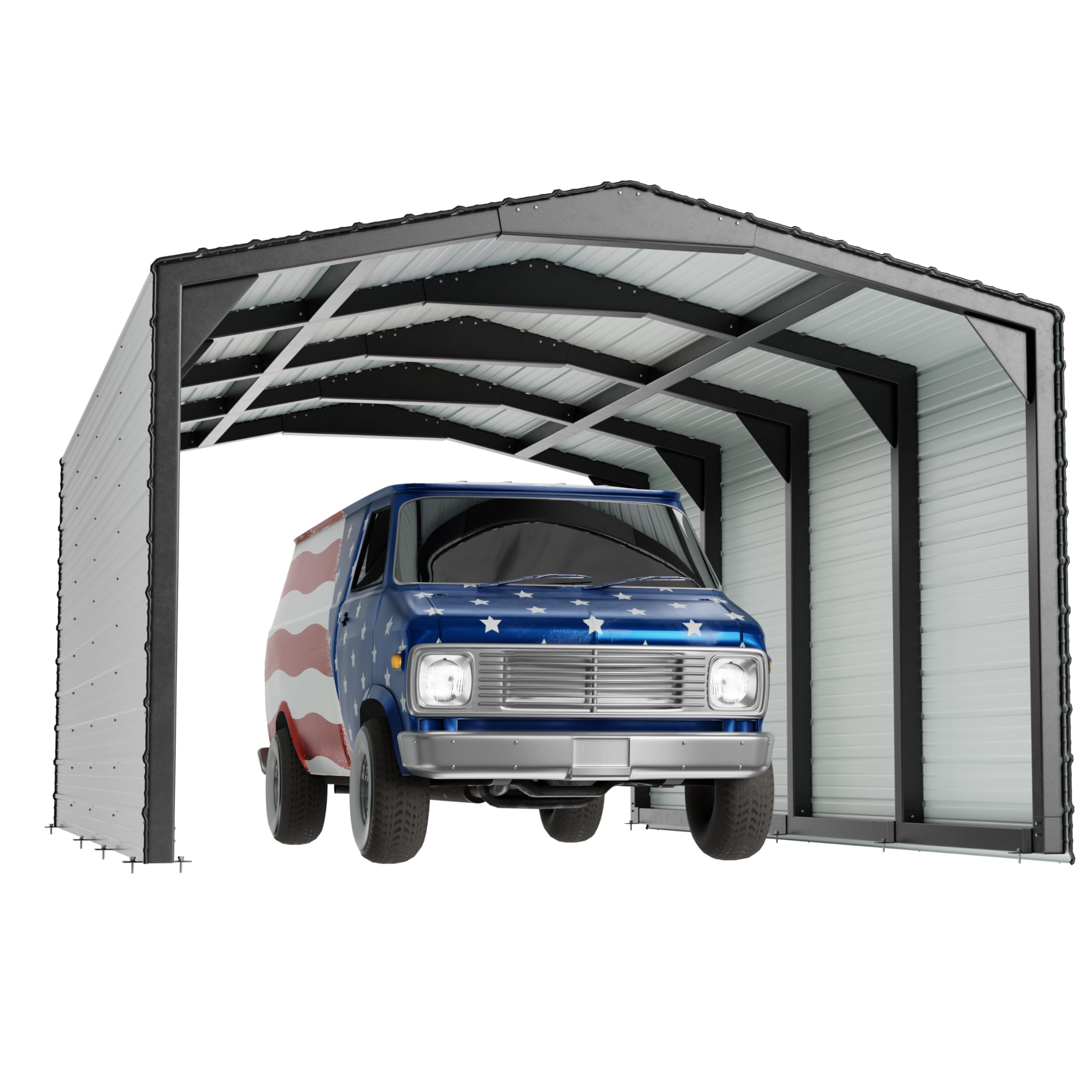 K Knowbody 12x20 Metal Carport