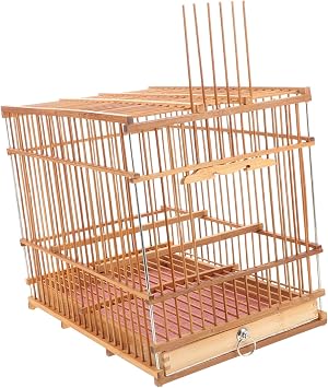 Woven Small Bird Cage for Finch Canary Parakeet Portable Lightweight Bird Carrier for Travel Elegant Craftsmanship Decorative Bird Cage