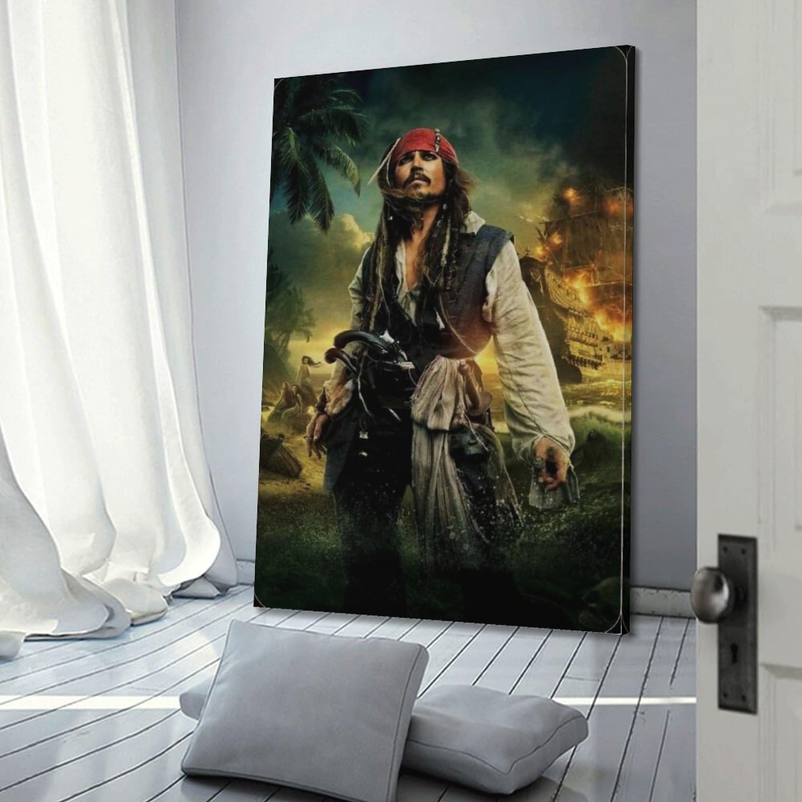 Poster Toile Pirates Des Caraïbes 40x60cm - Déco Murale Cinéma, Impression Haute Qualité, Parfait Pour Chambre Ou Salon