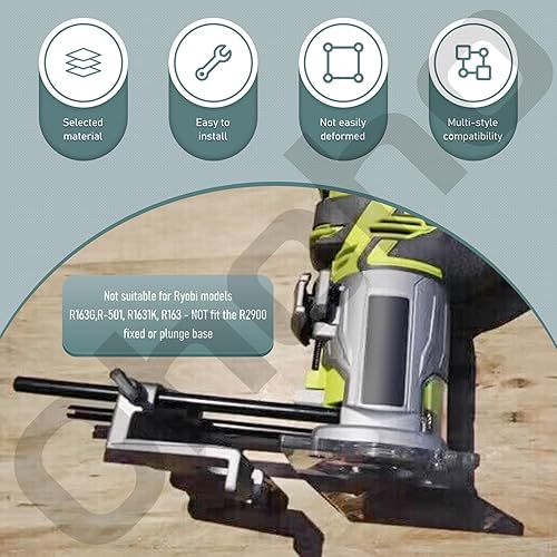 Miniatura 4 de Ohoho 204358001 Guía de borde para ensamblaje/guía de borde de enrutador de molde, compatible con guía de borde de enrutador Ryobi, compatible con