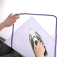 Vista 5 de Paquete de 2 protectores de malla abrasiva para planchar, protector de planchado que ahorra quemadura, paño de planchado para proteger la ropa
