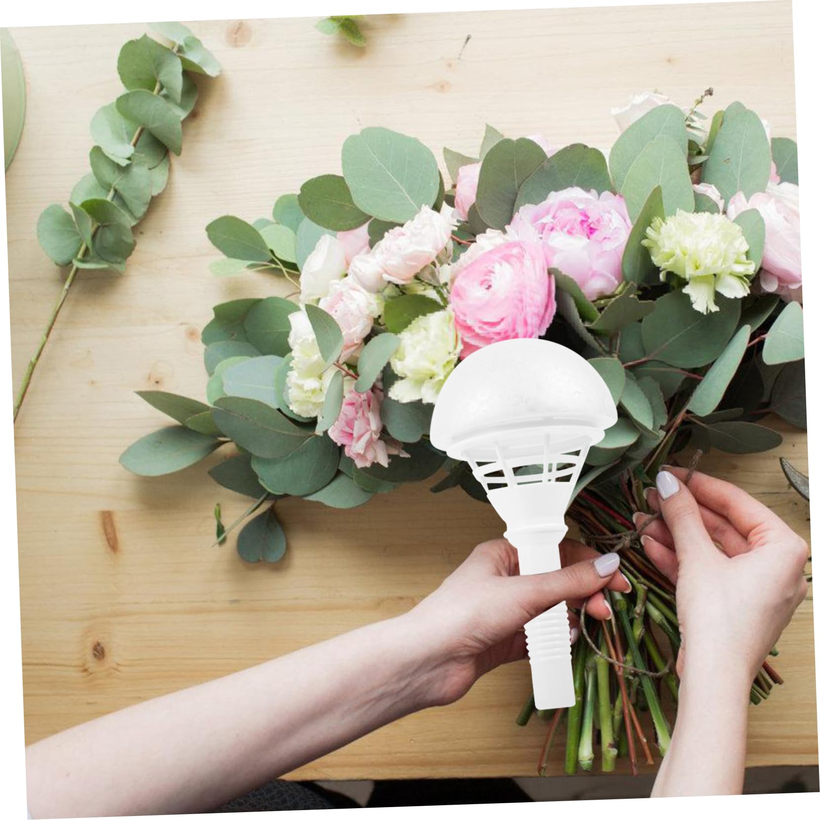 8juegos Soporte Floral Para Ramos De Novia Mango Para Decoración De Bodas Fácil De Personalizar y Usar