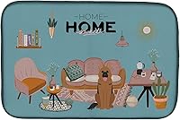 Vista 47 de Caroline's Treasures CK7824DDM - Tapete absorbente para secado de platos con diseño de bulldog inglés, rojo y blanco, para encimera de cocina, 14 x