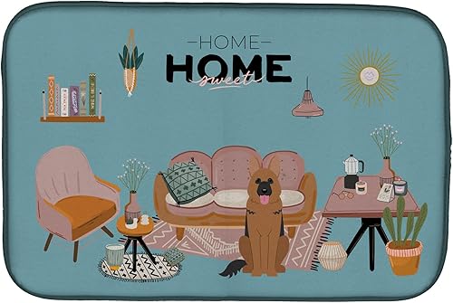 Miniatura 47 de Caroline's Treasures CK7824DDM - Tapete absorbente para secado de platos con diseño de bulldog inglés, rojo y blanco, para encimera de cocina, 14 x