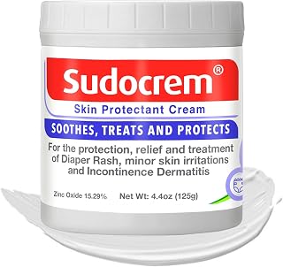 Diaper Rash Cream for Baby's Skin, Triple Action Diaper Rash Paste that Soothes, Treats and Protects, 15.29% Zinc Oxide Cream - 4.4oz (125g)