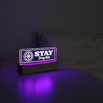 Stray Kids Stay Night Light, Kpop Merchandise, Korean Idol Lamp for Stay, 7RGB Color, Dimmer, 8.3 x 4.2 x 1.7