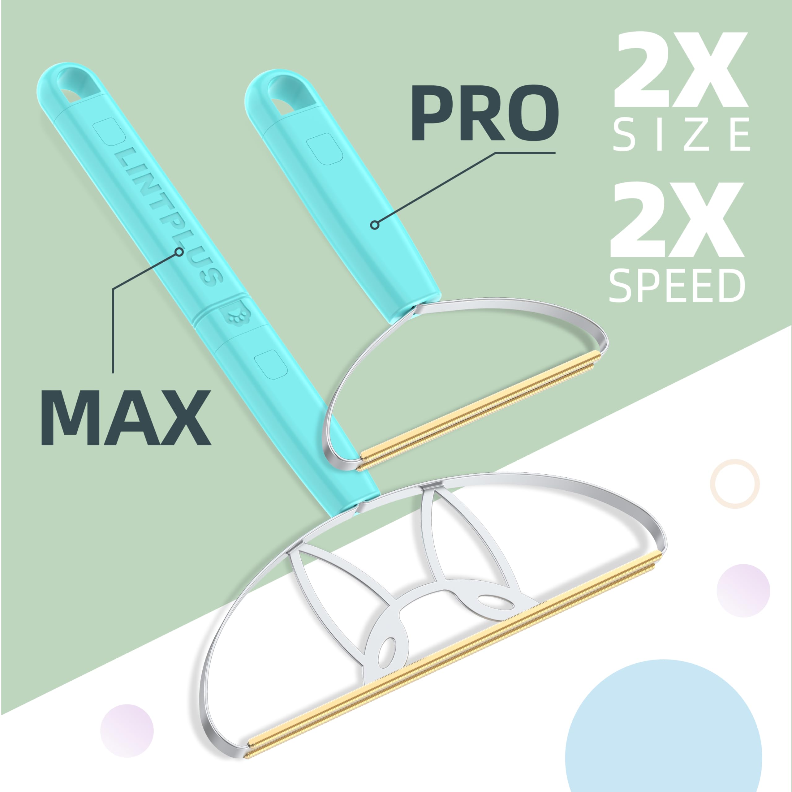 Kit pour enlever les poils d'animaux de compagnie Flex MAX & Pro par LINTPLUS - Outil de démêlage pour chiens et chats pour meubles, tapis, carpettes et canapés - Grattoir pour tapis réutilisable