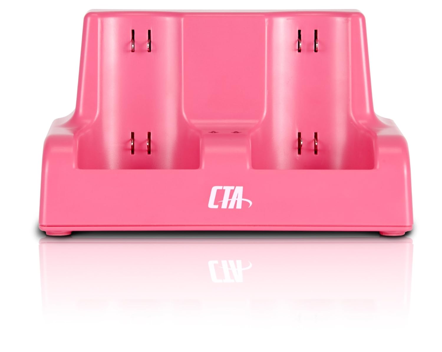 Double Charge Station with AC Adapter for Wii Remote - Pink