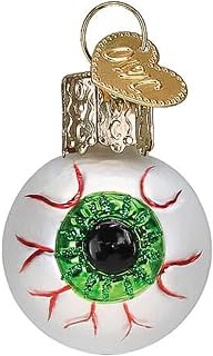 Old World Christmas Mini Evil Eye Glass Blown Ornament for Christmas Tree, Handcrafted Holiday Decoration, Mini Collection