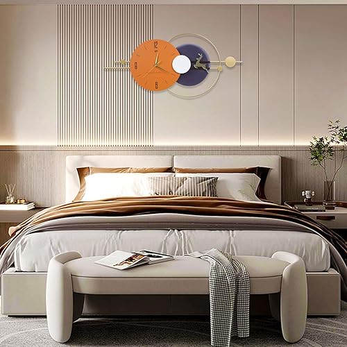 Miniatura 7 de Reloj de pared decorativo grande de 31.5 pulgadas, reloj de pared moderno para decoración de pasillo, reloj de decoración de pared grande, reloj de