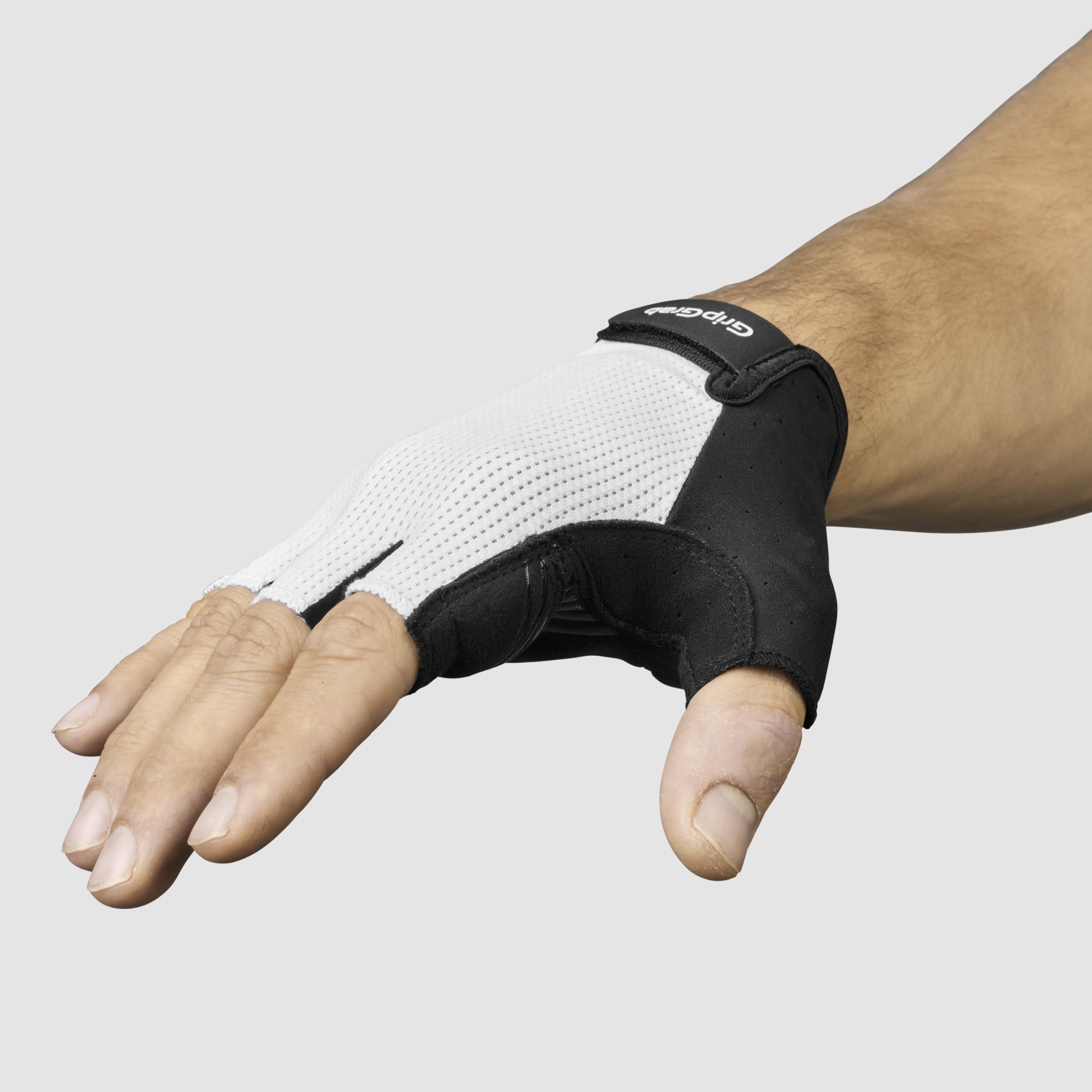 GripGrab EXPLR Kurzfinger Fahrrad Handschuhe Sommer MTB Rennrad Gravel | Gepolsterte Halbfingerhandschuhe mit InsideGrip Technologie, Schweißwischer am Daumen und Silikonprints für festen Halt