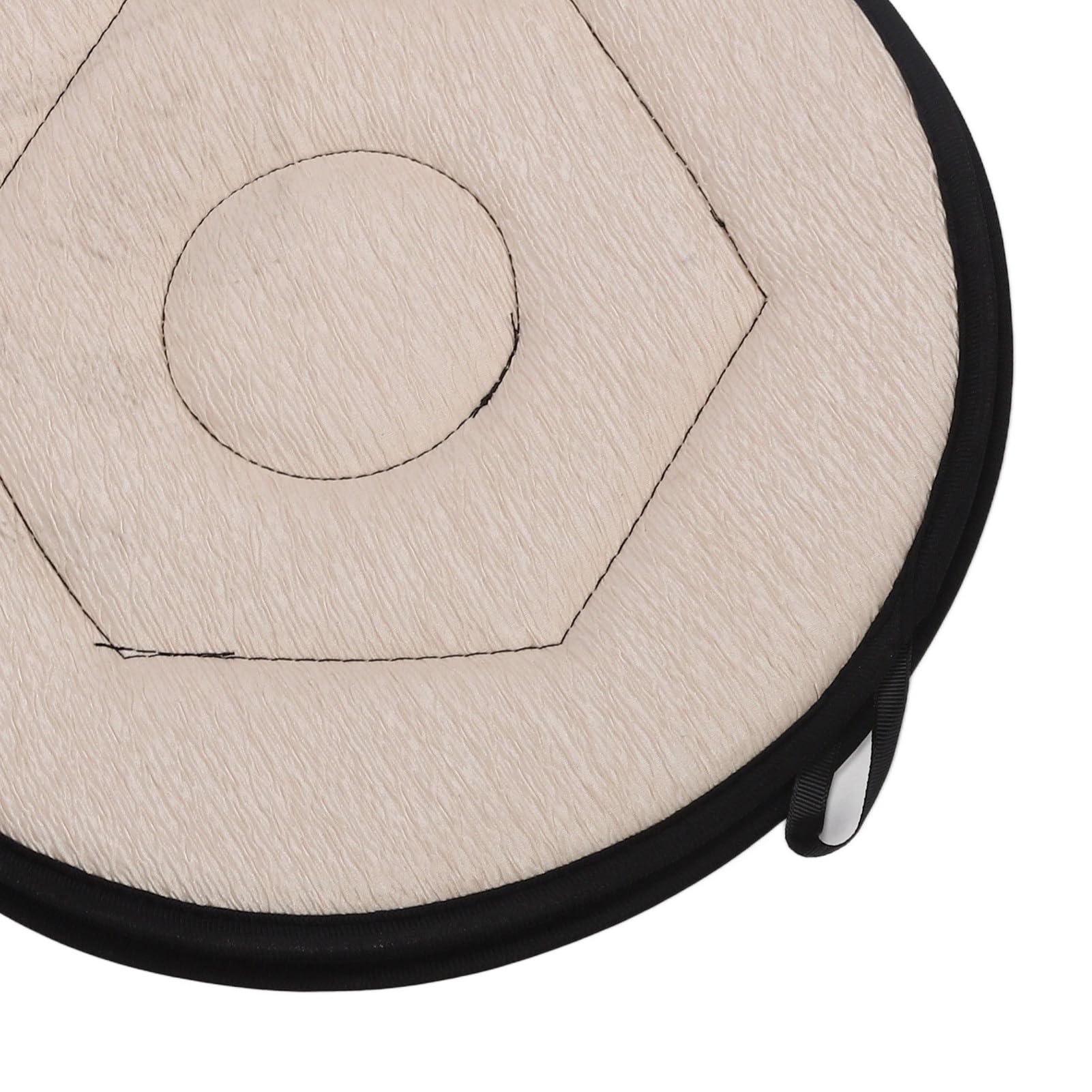 lyrlody Cuscino Rotante per Auto Sedile Girevole 360 Gradi Antiscivolo Trasportabile Traspirante con Fibbia Cintura per Anziani Donne Incinte Bambini (Beige)