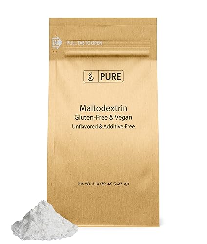 Pure Original Ingredients Maltodextrina en polvo 5 libras carpeta y espesante sin sabor sin aditivos