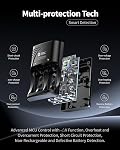 EBL Smart Rapid Battery Charger for AA AAA 9V Rechargeable Batteries Ni-MH Ni-CD, 4 Bay Foldable Plug Charger