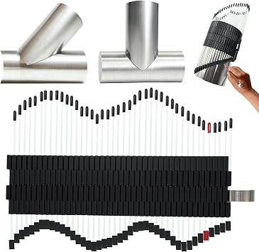 Multi-Surface Pipe Profiling Tool, Pipe Cutting Template Multi-Function Shape Duplicator, Lightweight Abrasion Resistant Fiberglass Material for Tile, Floor, DIY Professional Plumbing 0-3"