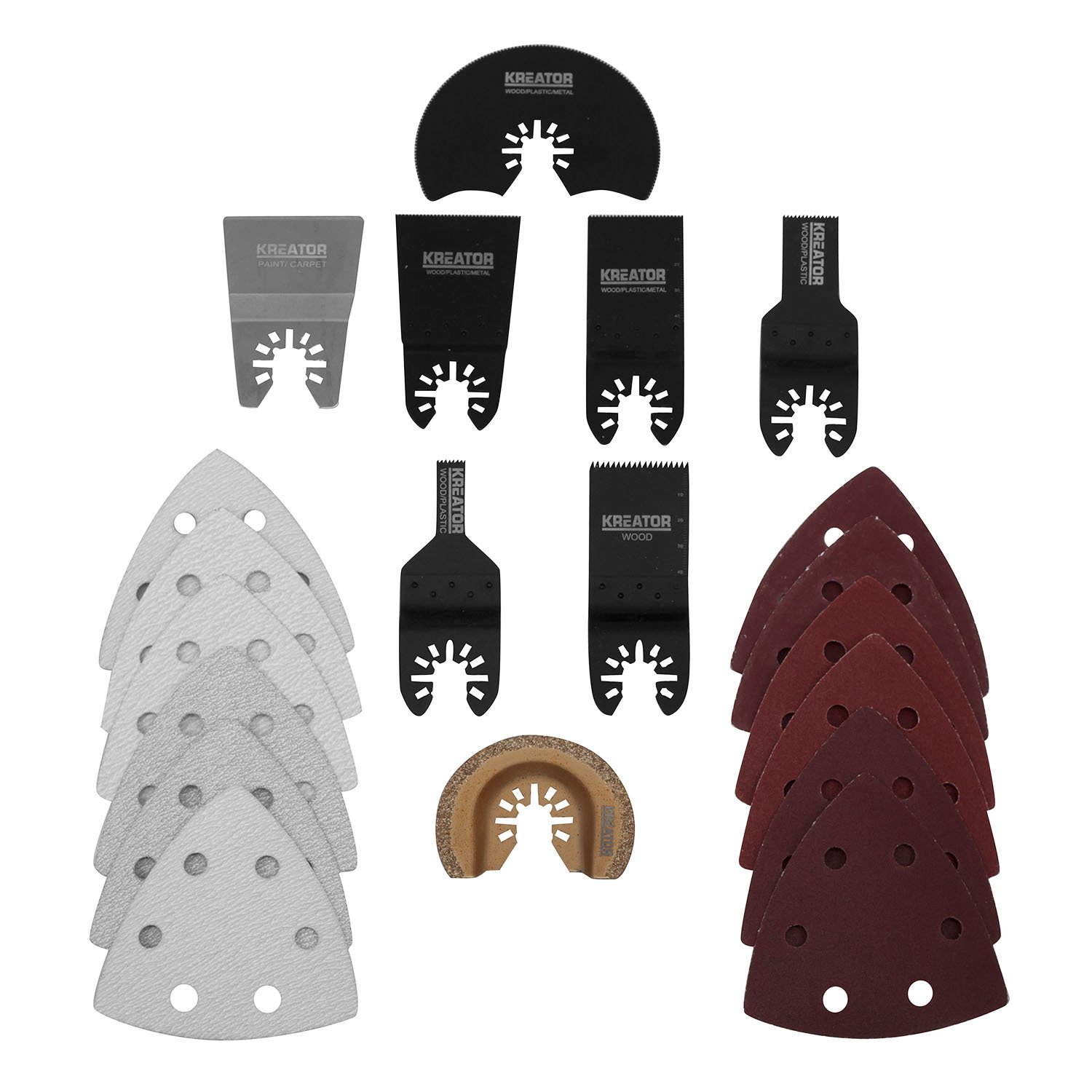 Set di accessori 20 pezzi Utensile Multifunzione – Lama per seghetto raschietto Mole