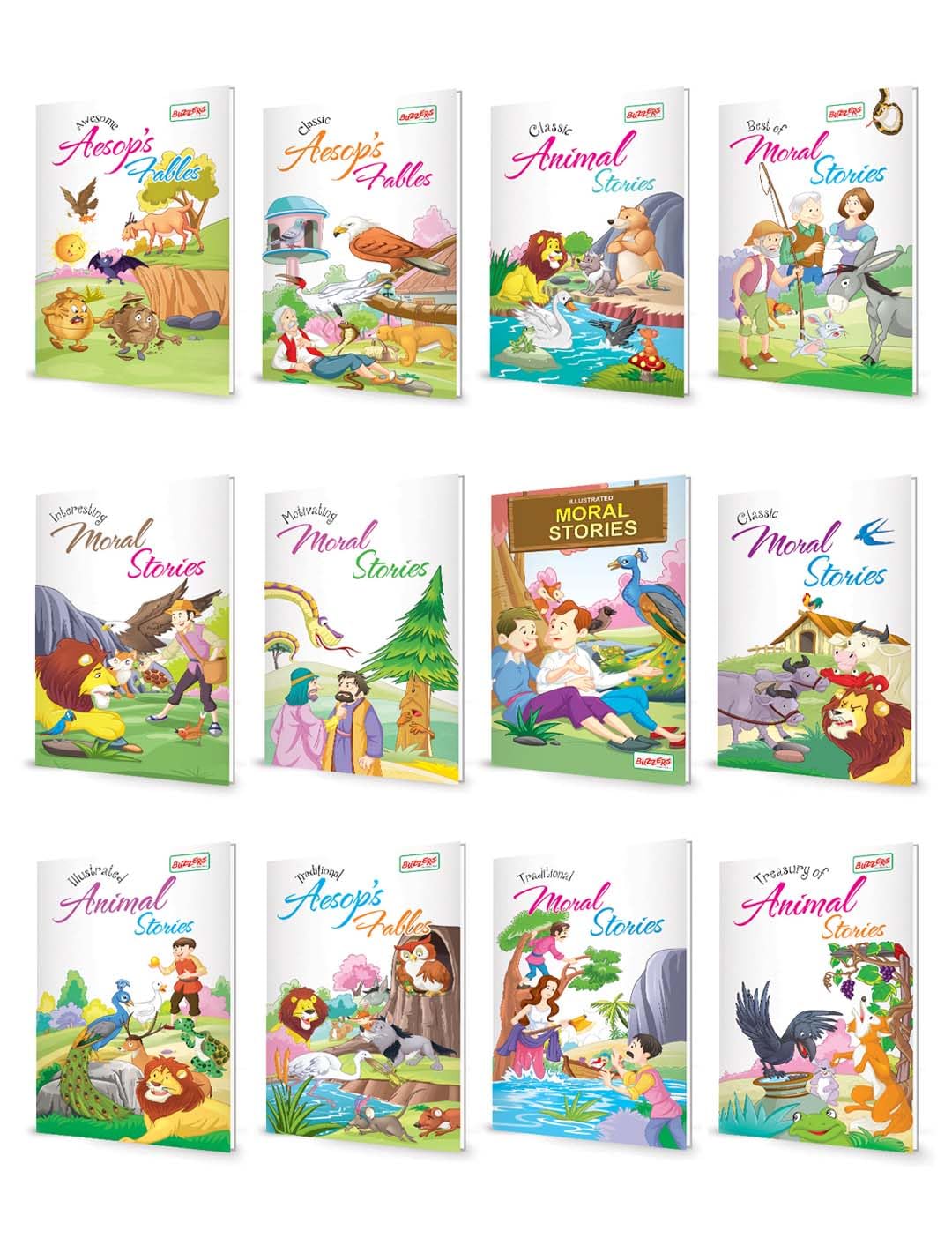 My Mini Kids Stories (Moral, Animal and Aesop Stories) 12 Books Set