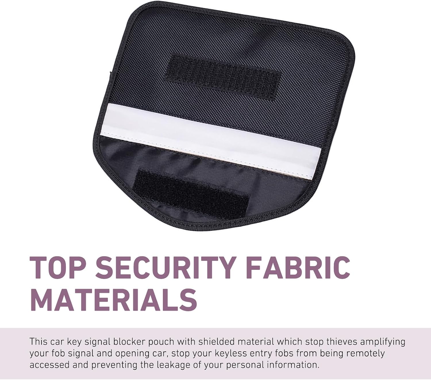 2 PCS Faraday Bags for Phone and Car Keys, Signal Blocking Key Pouch, Anti-tracking Anti-Theft Car Protection Pouch, Universal Signal Blocker Case Bag Handset Function Bags, for Most Cars