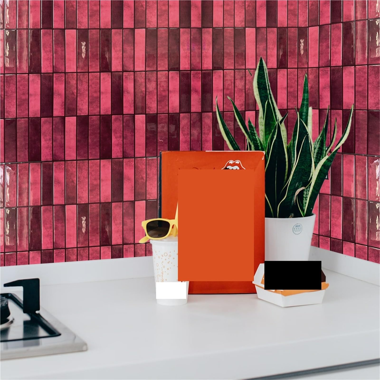 Adesivi per Piastrelle 1/5/10/30 Pezzi 3D Peel And Stick Backsplash 11,4" x 9" Piastrelle autoadesive for Cucina Bagno Piastrelle da Parete Decorazione murale Fai da Te(5Pcs)