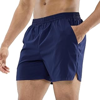 Men's Workout Running Shorts Quick Dry Active 5 Inches Shorts with Pockets, Lightweight, Breathable