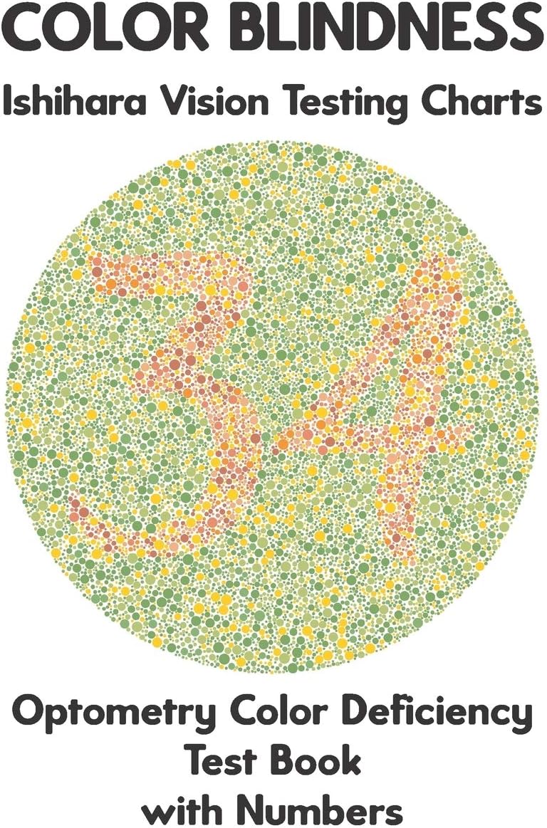 Color Blindness Ishihara Vision Testing Charts Optometry Color Deficiency Test Book With Numbers: Ishihara Plates for Testing All Forms of Color Blindness Monochromacy Dichromacy Protanopia Deuteranopia Protanomaly Deuteranomaly Tritanopia Eye Doctor Paperback – 30 October 2019