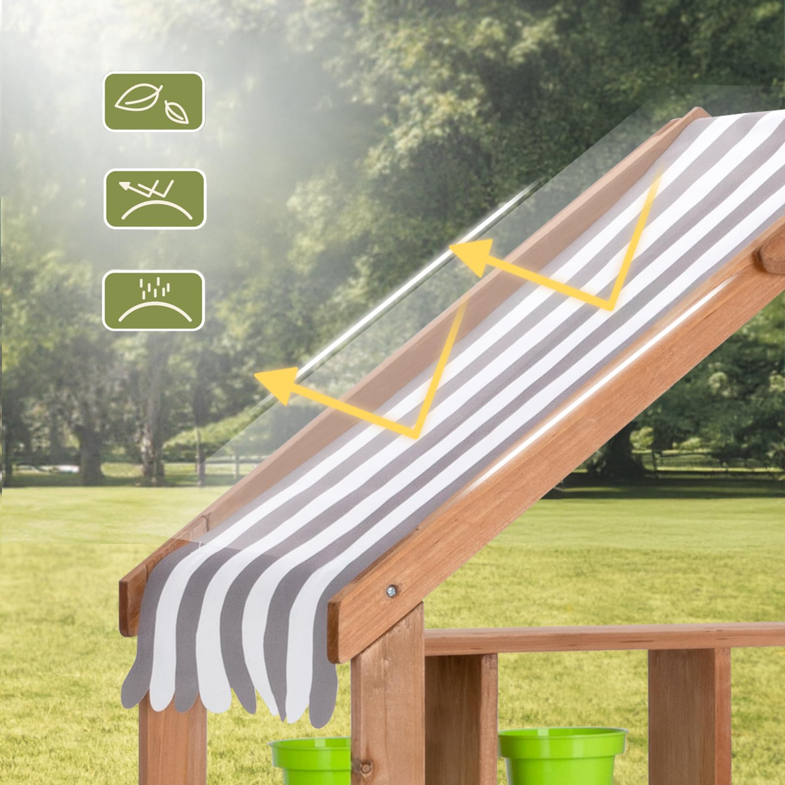 OOOK Cuisine Exterieur en Bois Enfant, Deluxe Cuisine Exterieur Enfant