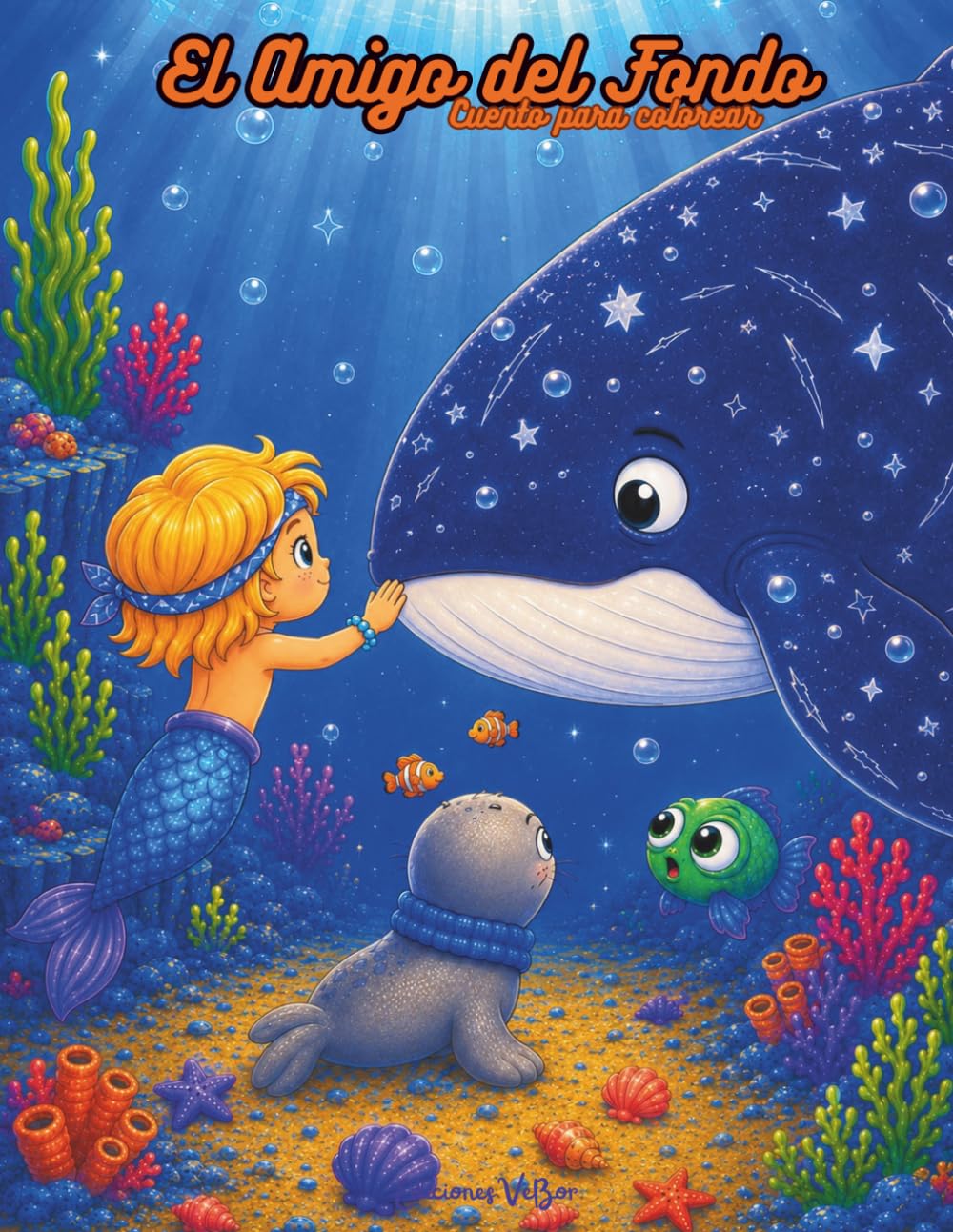 El Amigo del Fondo: Cuento para colorear (Mi Libro de Sirenas y Amigos del Mar)